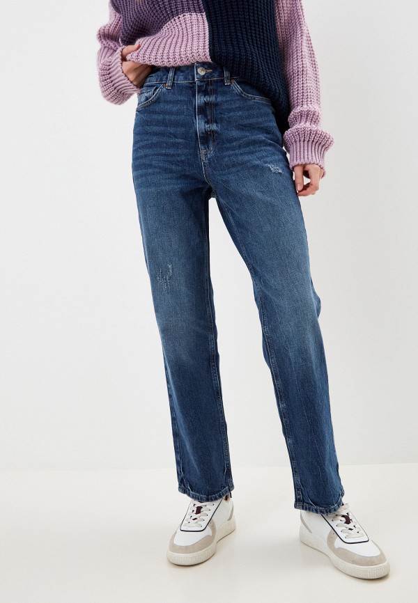 женские прямые джинсы marks & spencer, синие