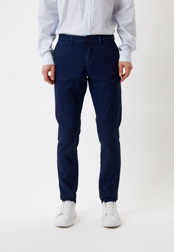мужские прямые брюки trussardi, синие