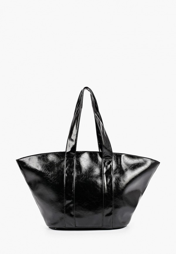 женская сумка с ручками mango, черная