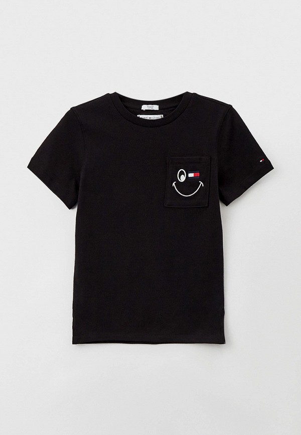 футболка с коротким рукавом tommy hilfiger малыши, черная