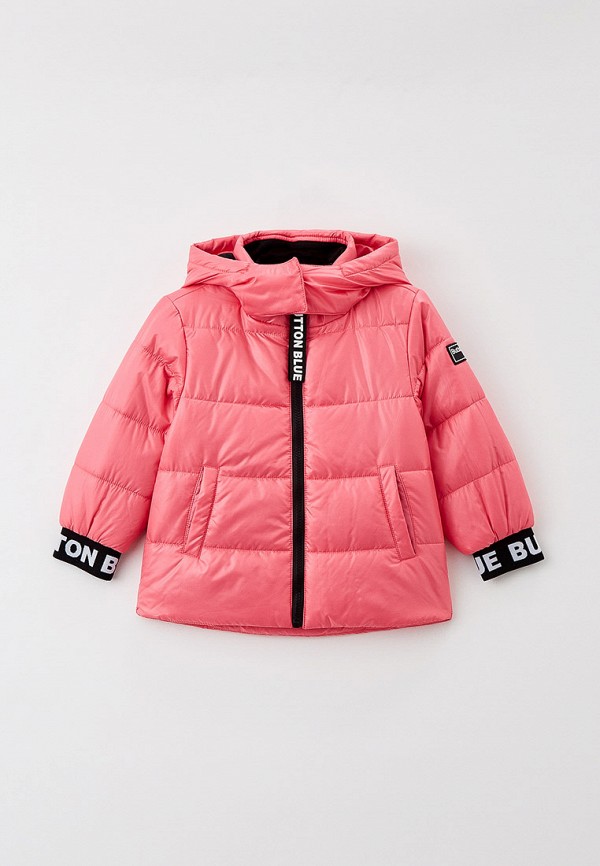 утепленные куртка button blue для девочки, розовая