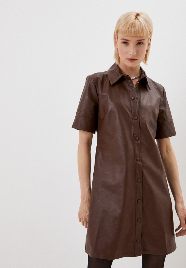 женское платье-рубашки rinascimento, коричневое