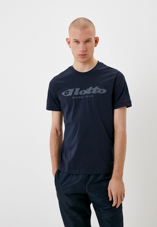 мужская футболка с коротким рукавом lotto, синяя