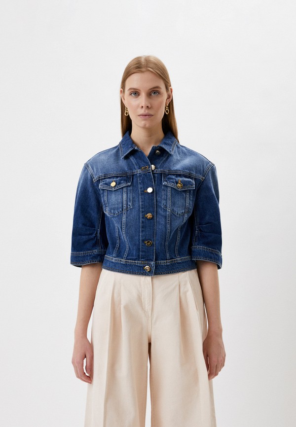 женская джинсовые куртка elisabetta franchi, синяя