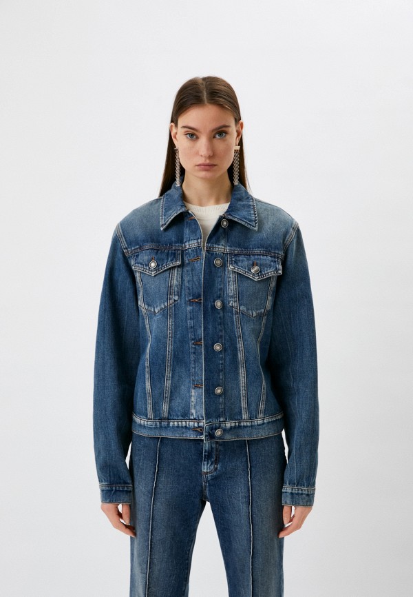 женская джинсовые куртка sportmax, голубая