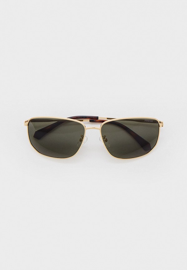 мужские квадратные солнцезащитные очки polaroid, золотые