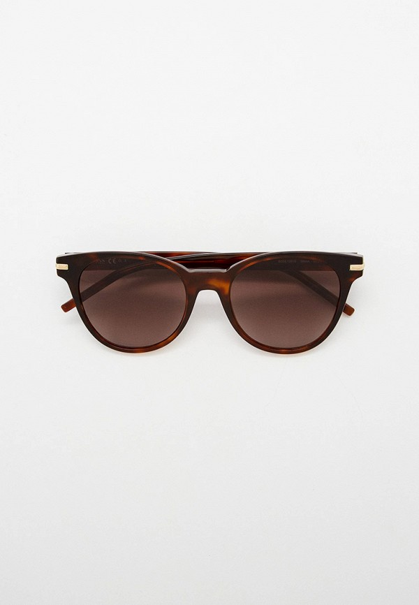 женские круглые солнцезащитные очки boss, коричневые