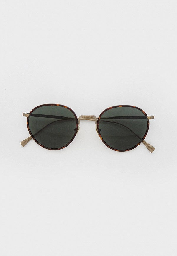 мужские круглые солнцезащитные очки giorgio armani, коричневые