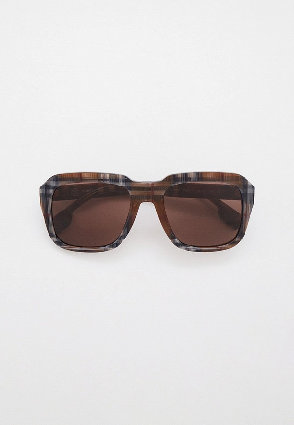 мужские квадратные солнцезащитные очки burberry, коричневые