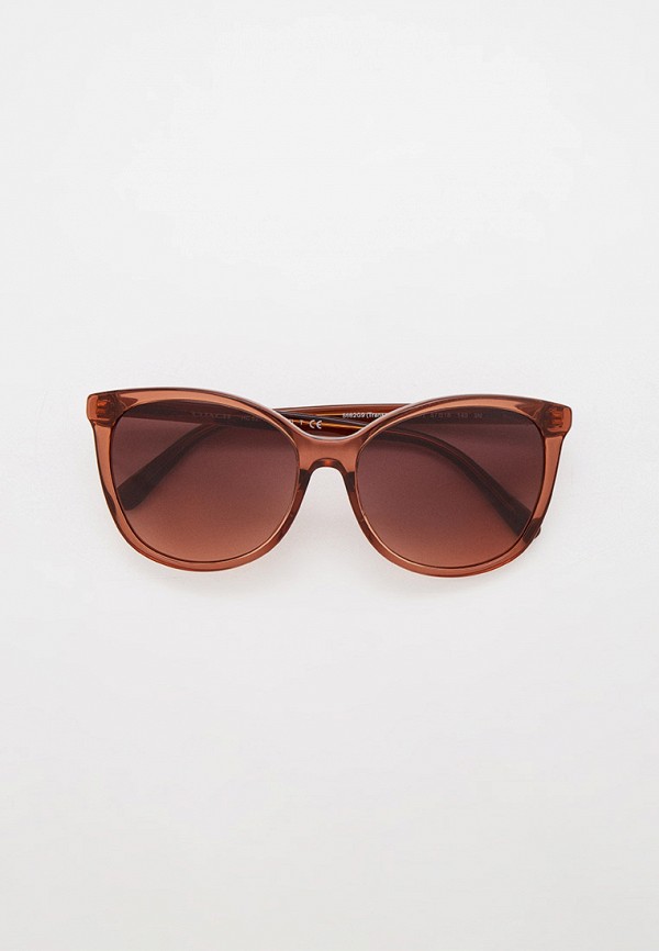 женские круглые солнцезащитные очки coach, коричневые