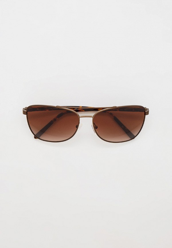 женские авиаторы солнцезащитные очки michael kors, коричневые
