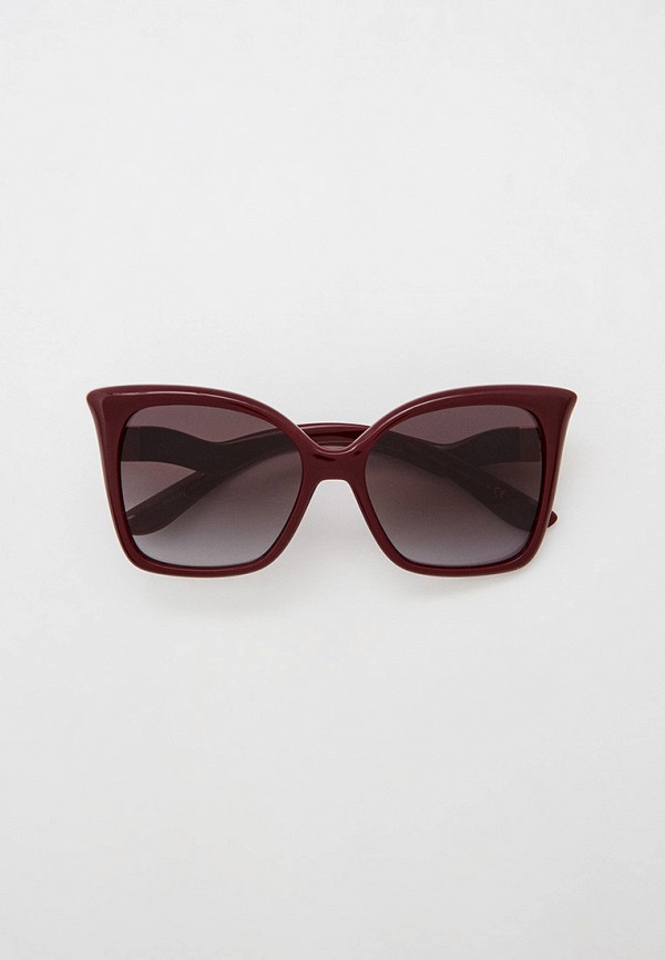 женские солнцезащитные очки кошачьи глаза dolce & gabbana, бордовые