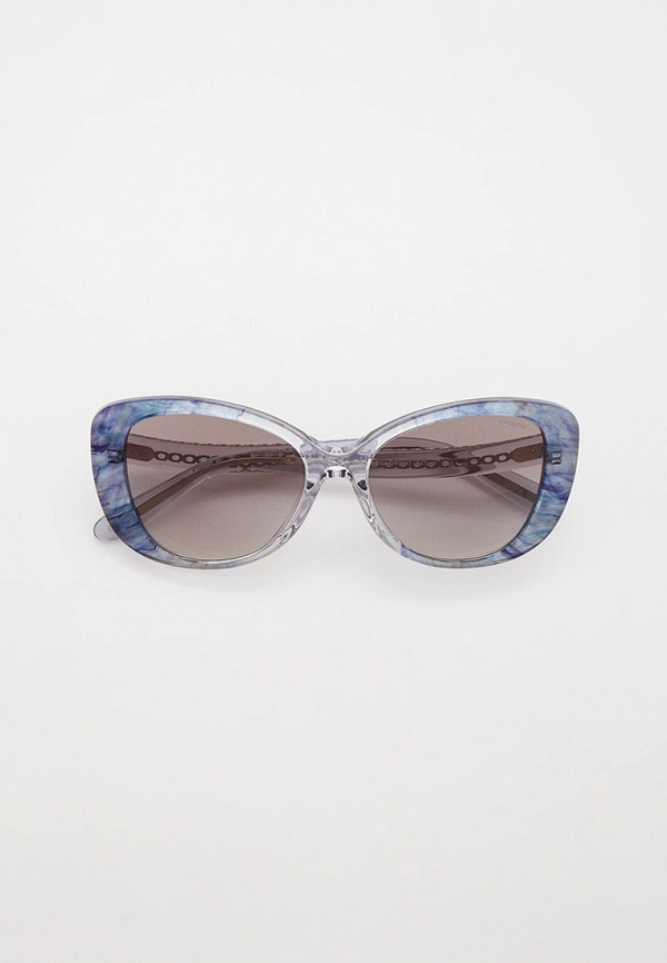 женские солнцезащитные очки кошачьи глаза coach, голубые