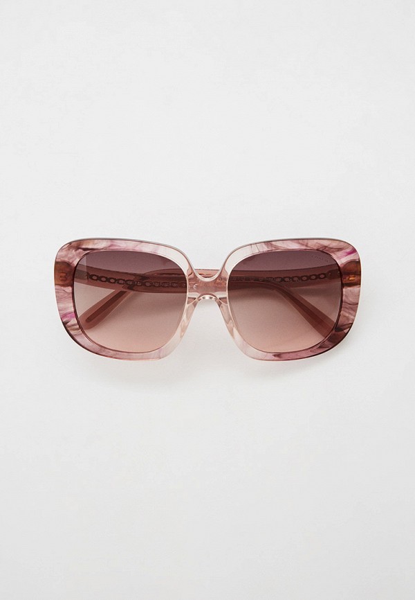 женские квадратные солнцезащитные очки coach, коричневые