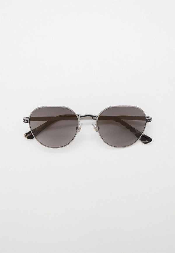 женские круглые солнцезащитные очки persol, серебряные