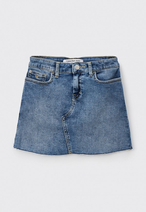 джинсовые юбка calvin klein для девочки, голубая