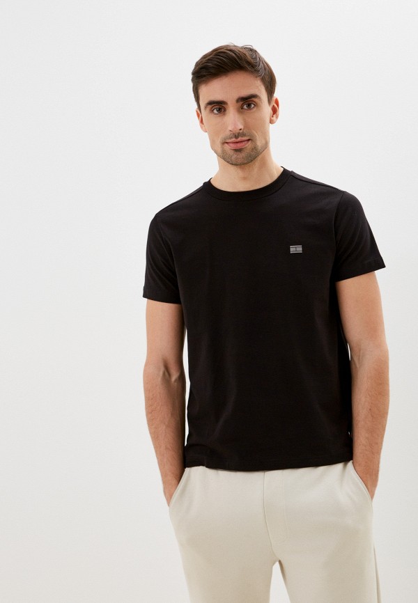 мужская футболка с коротким рукавом tommy hilfiger, черная
