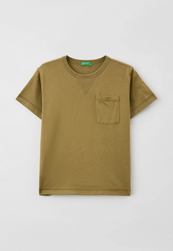 футболка с коротким рукавом united colors of benetton для мальчика, хаки