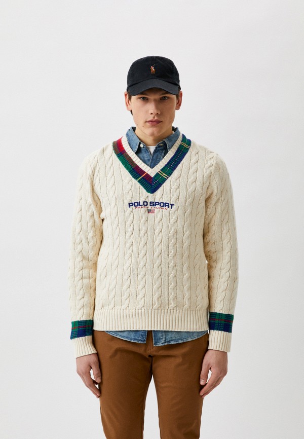 мужской пуловер polo ralph lauren, белый