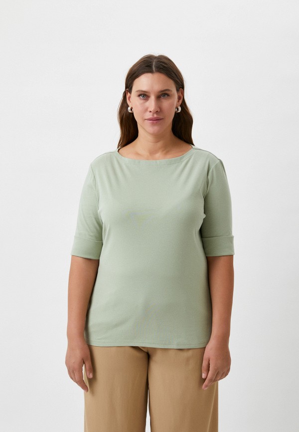 женская футболка lauren ralph lauren, зеленая