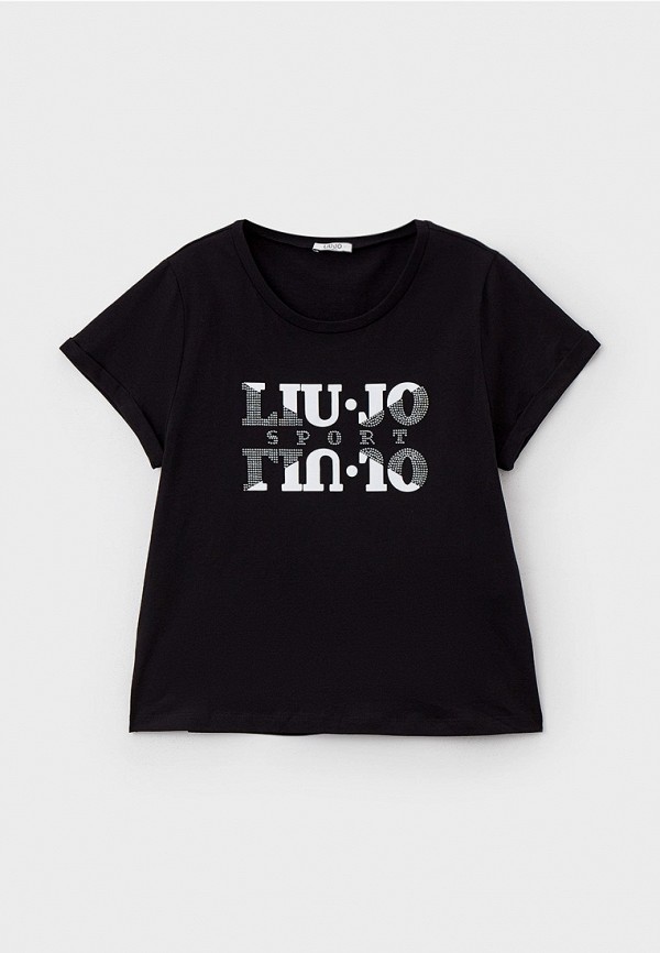 футболка с коротким рукавом liu jo для девочки, черная