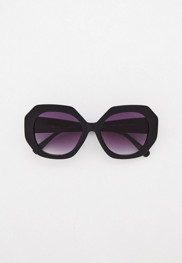 женские круглые солнцезащитные очки fabretti, черные