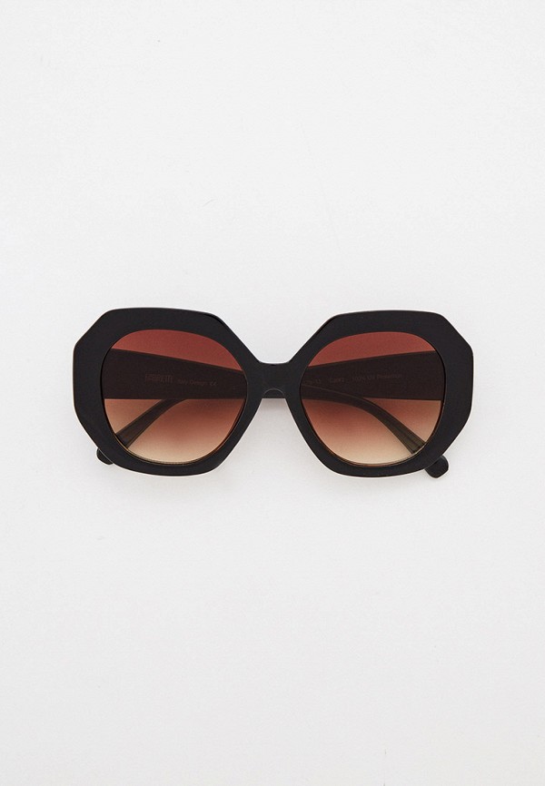 женские круглые солнцезащитные очки fabretti, черные