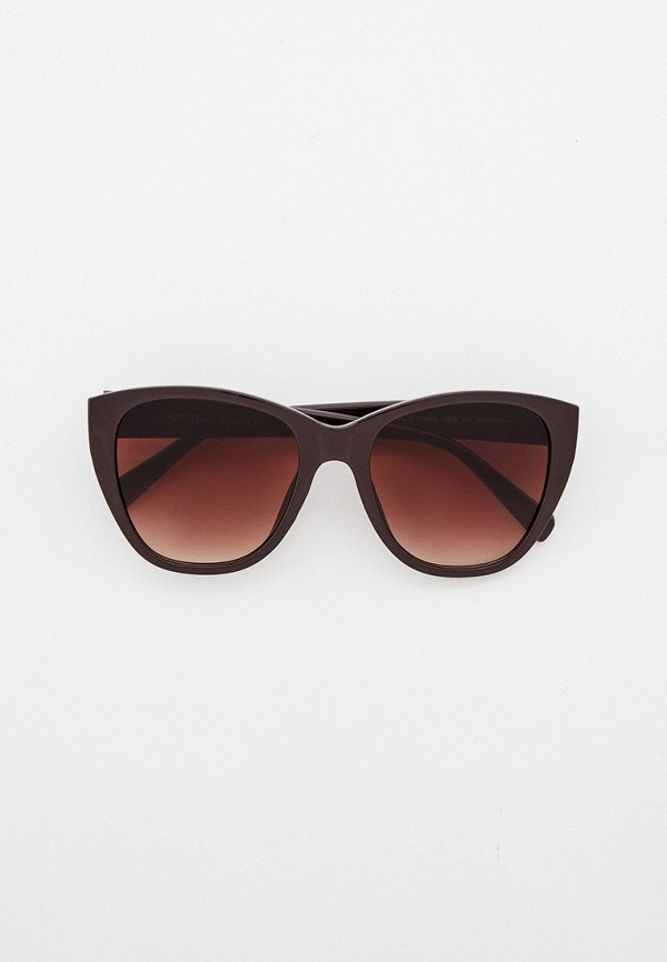 женские солнцезащитные очки кошачьи глаза fabretti, коричневые