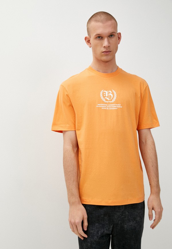 мужская футболка с коротким рукавом river island, оранжевая