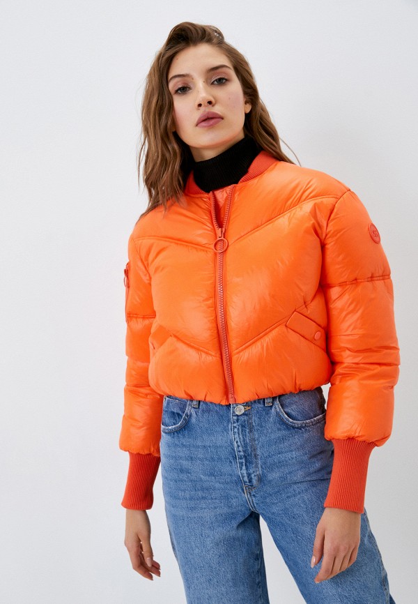 женская утепленные куртка river island, оранжевая