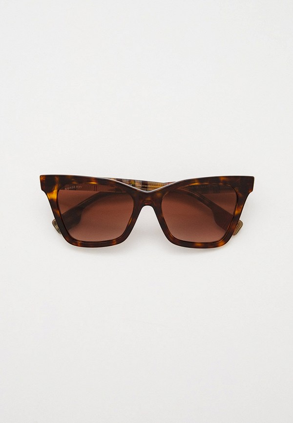 женские круглые солнцезащитные очки burberry, коричневые