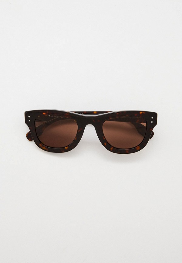 мужские круглые солнцезащитные очки burberry, коричневые