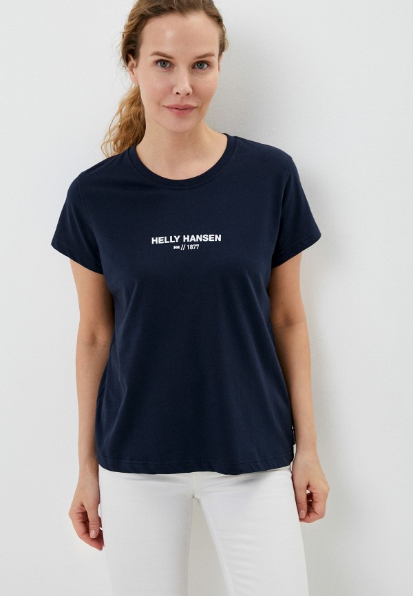 женская спортивные футболка helly hansen, синяя