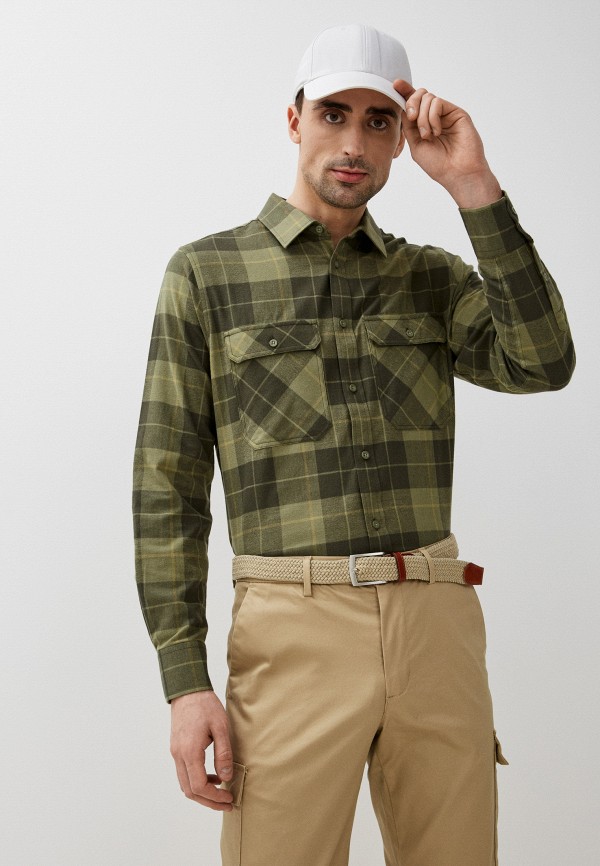 мужская рубашка с длинным рукавом helly hansen, зеленая