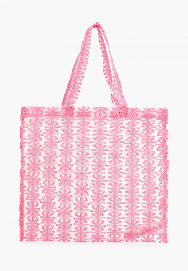 женская сумка с ручками mango, розовая