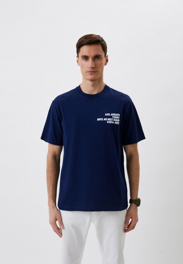 мужская футболка с коротким рукавом axel arigato, синяя