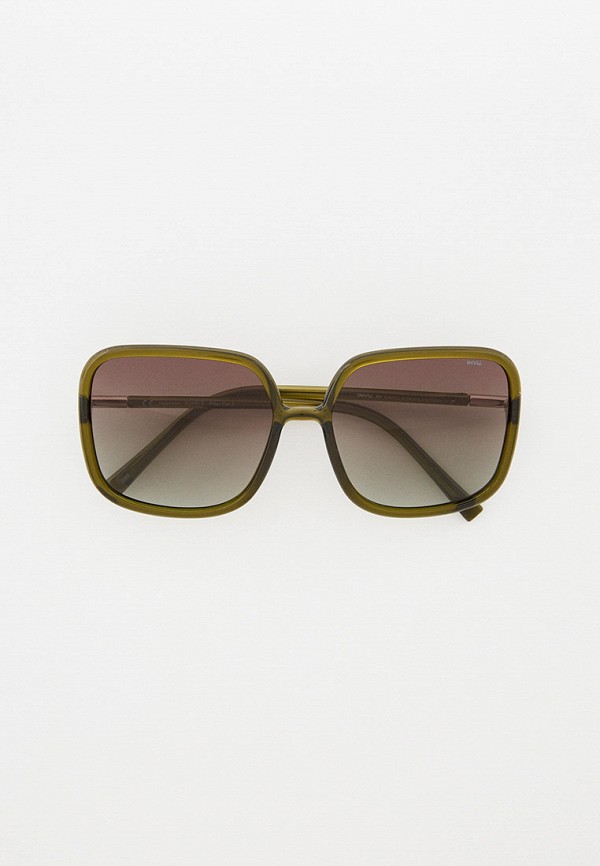 женские квадратные солнцезащитные очки invu, зеленые