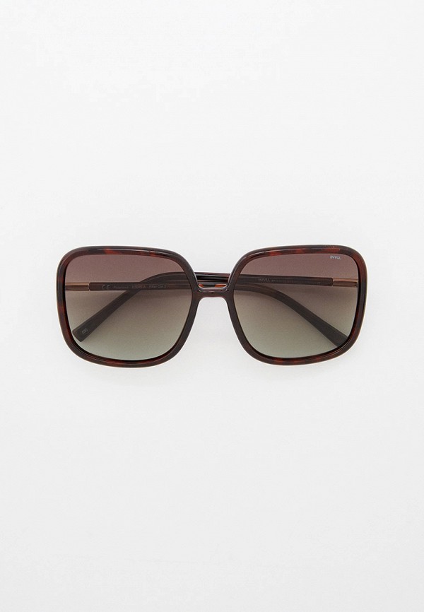 женские квадратные солнцезащитные очки invu, коричневые
