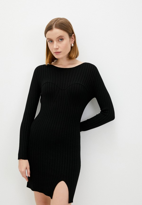 женское платье-свитеры kontatto, черное