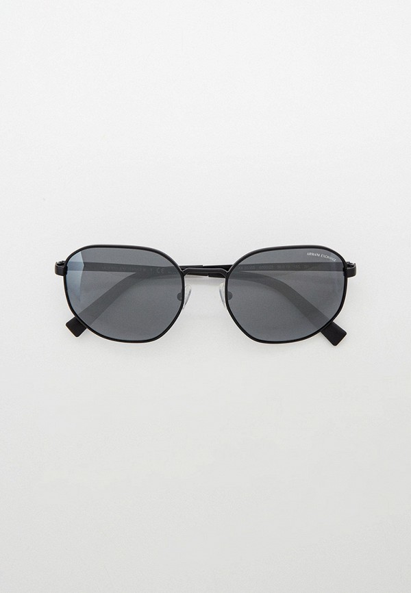 мужские круглые солнцезащитные очки armani exchange, черные