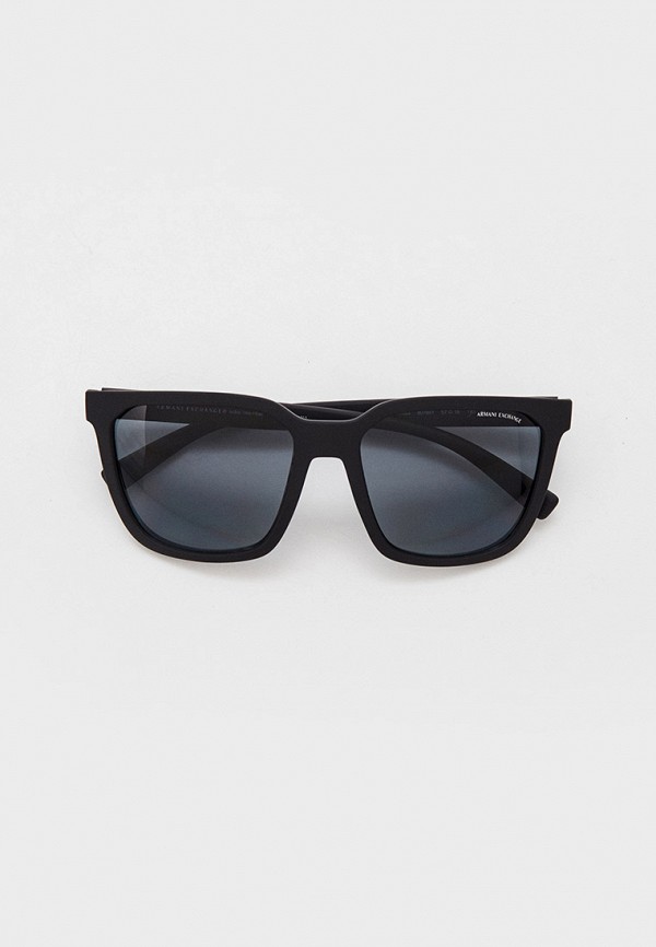 мужские квадратные солнцезащитные очки armani exchange, черные