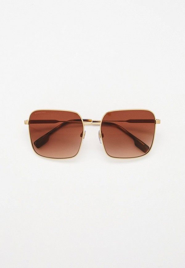 женские квадратные солнцезащитные очки burberry, золотые