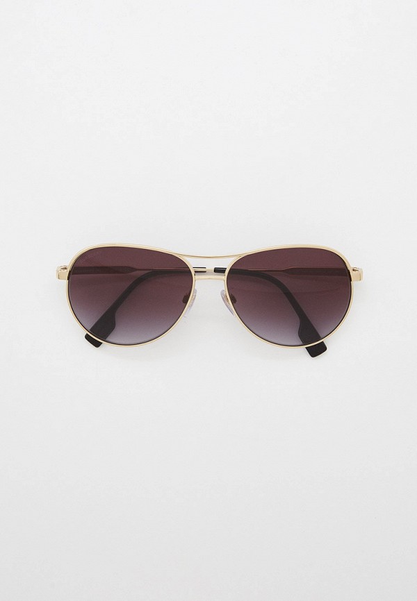 женские авиаторы солнцезащитные очки burberry, золотые