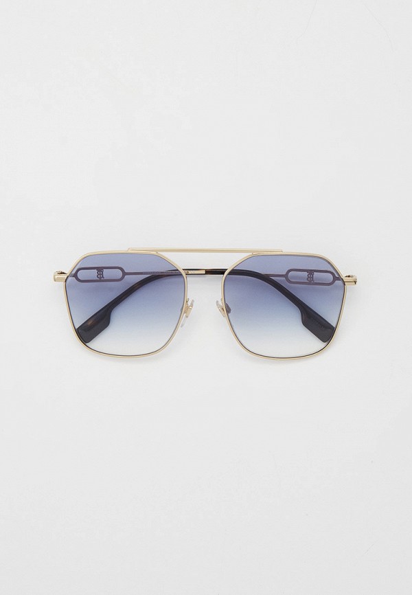женские квадратные солнцезащитные очки burberry, золотые