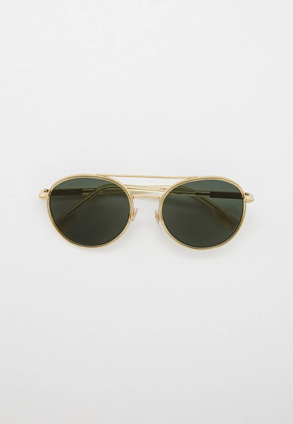 женские круглые солнцезащитные очки burberry, золотые