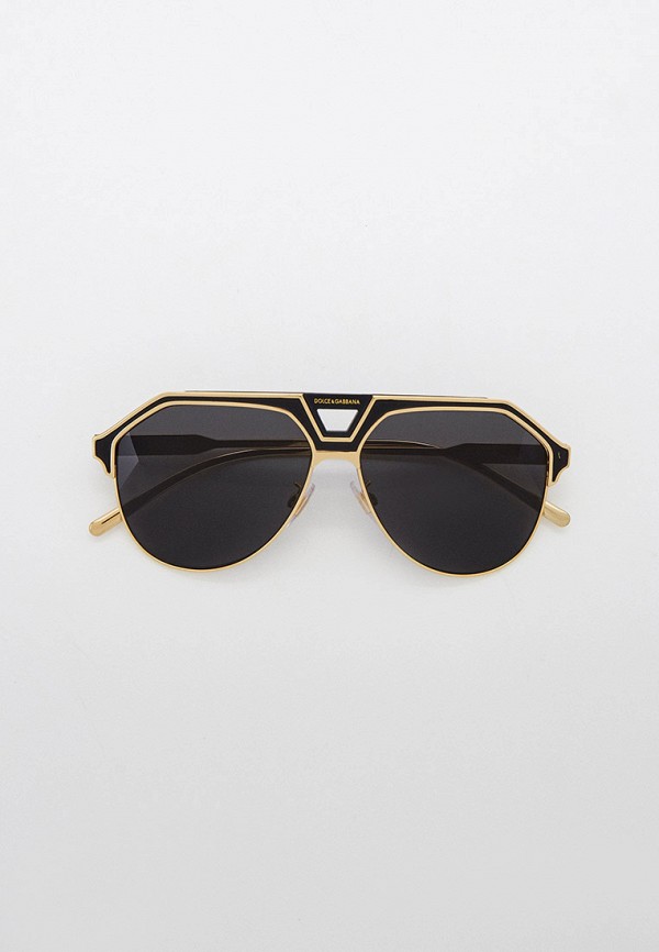 мужские авиаторы солнцезащитные очки dolce & gabbana, золотые