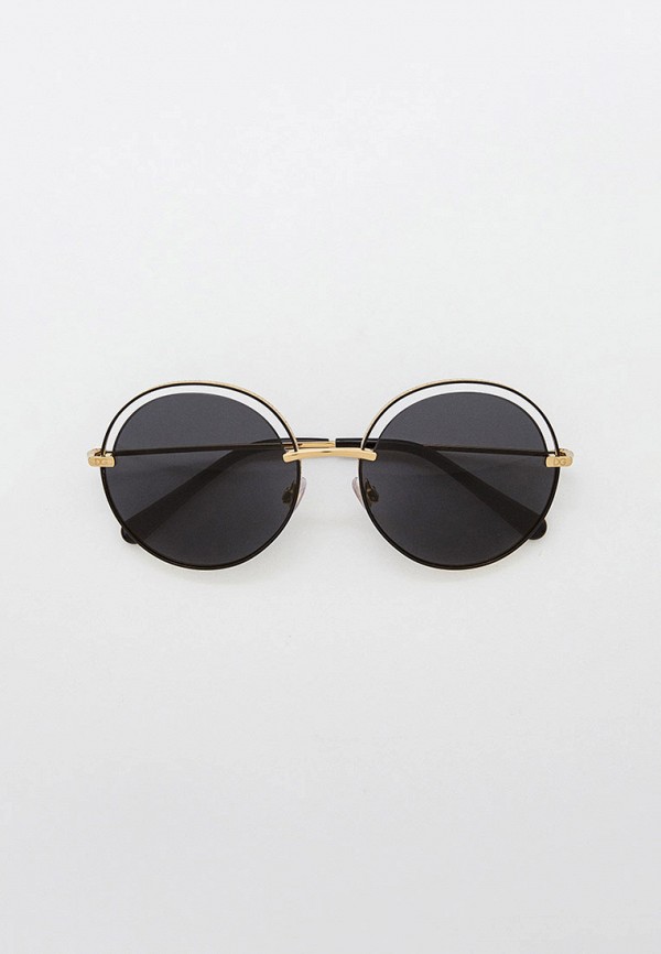 женские круглые солнцезащитные очки dolce & gabbana, золотые