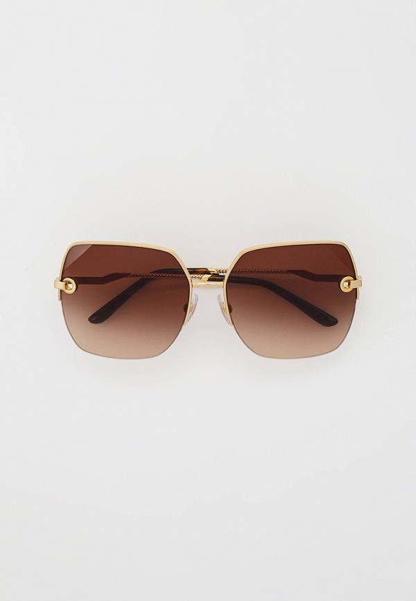 женские квадратные солнцезащитные очки dolce & gabbana, золотые