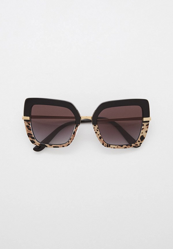 женские квадратные солнцезащитные очки dolce & gabbana, бежевые