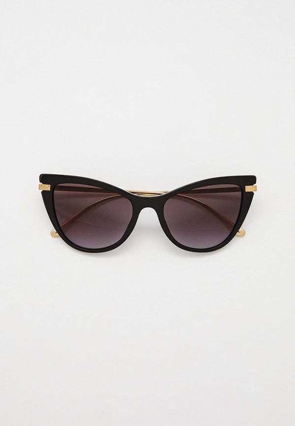 женские солнцезащитные очки кошачьи глаза dolce & gabbana, черные